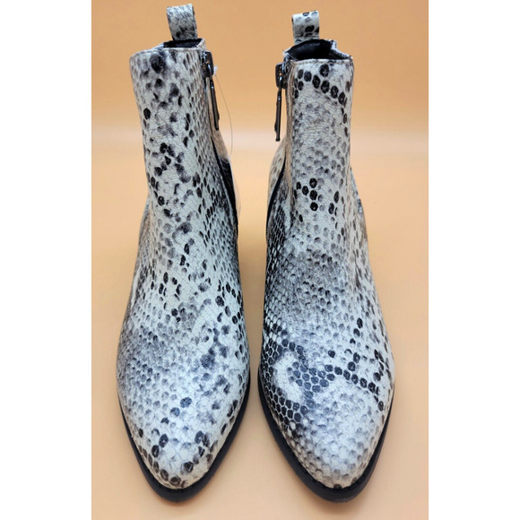 Blondo Elvina Ankle Bootie Women's SZ 6 Leather Snake Embossed Waterproof Boots - Picture 3 of 12